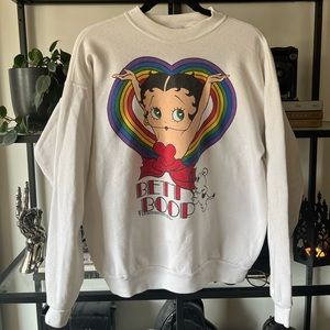 Vintage Betty Boop Rainbow Crewneck Sweatshirt